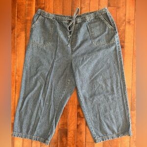 Croft & Borrow Women’s Casual Denim Capri Pants Size XL